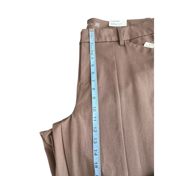 NWT Old Navy Plus Brown Career Work High Rise Split Hem Pixie Pants Size 20 - Picture 12 of 14